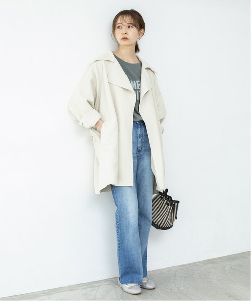 IENA（イエナ）の「アセテートコットンショートコート◆（その他アウター・レディース・チャコールグレー/ベージュ/アイボリー・38/36/34）」の12枚目の写真