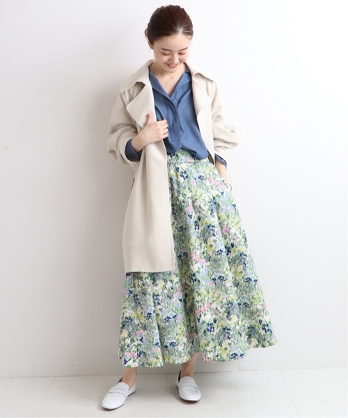 IENA（イエナ）の「アセテートコットンショートコート◆（その他アウター・レディース・チャコールグレー/ベージュ/アイボリー・38/36/34）」の22枚目の写真