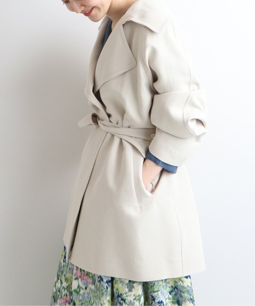 IENA（イエナ）の「アセテートコットンショートコート◆（その他アウター・レディース・チャコールグレー/ベージュ/アイボリー・38/36/34）」の6枚目の写真