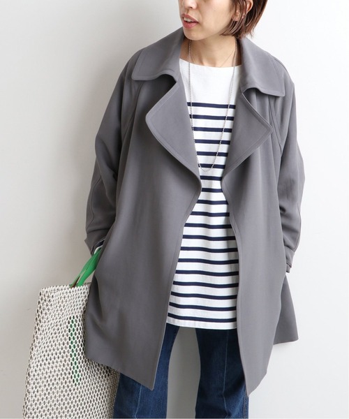 IENA（イエナ）の「アセテートコットンショートコート◆（その他アウター・レディース・チャコールグレー/ベージュ/アイボリー・38/36/34）」の18枚目の写真