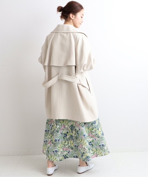 IENA（イエナ）の「アセテートコットンショートコート◆（その他アウター・レディース・チャコールグレー/ベージュ/アイボリー・38/36/34）」の19枚目の写真