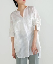 Bou Jeloud | シアーストライプシャツチュニック(シャツ/ブラウス)