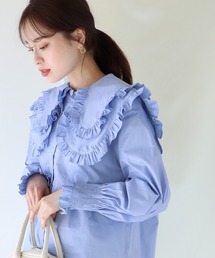 BLUEEAST | ダブルフリルデザインブラウス(シャツ/ブラウス)
