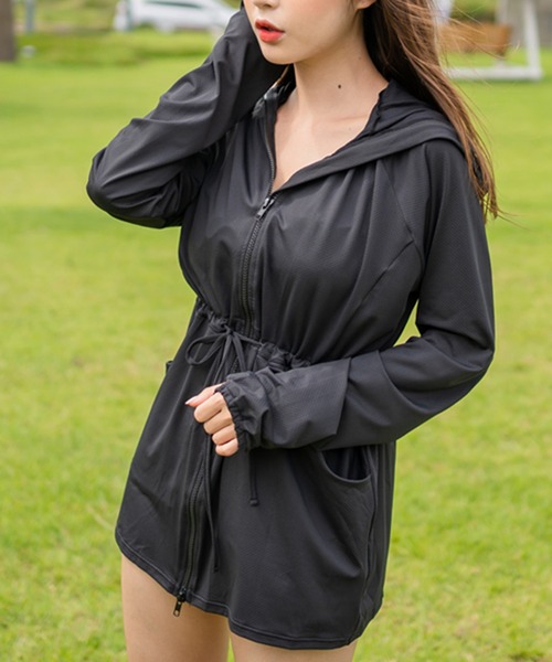 Lace Ladies(レースレディース)の「ロングハイネックUVカットヒンヤリラッシュガード(ラッシュガード・レディース・ホワイト/ライトブルー/ブラック/パープル/ネイビー/グレー/ピンク/ワインレッド・LL/S/M/L)」の17枚目の写真