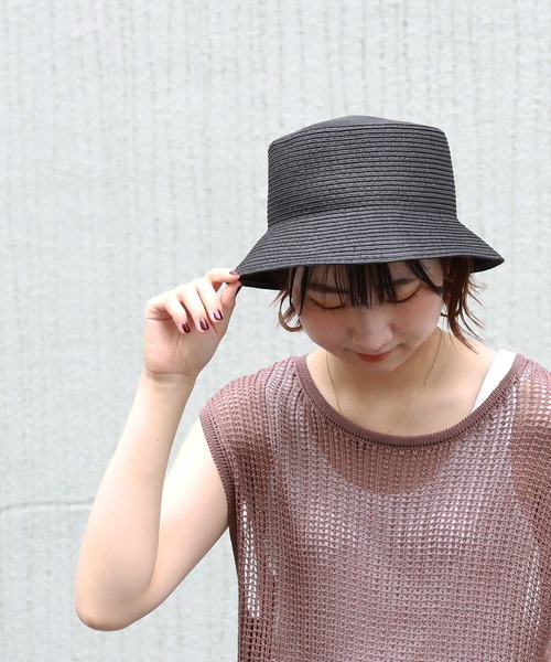 RAG MACHINE(ラグマシーン)の「【RAG MACHINE】ペーパーブレードバケット(ハット・レディース・ブラック/ベージュ・フリー)」の9枚目の写真