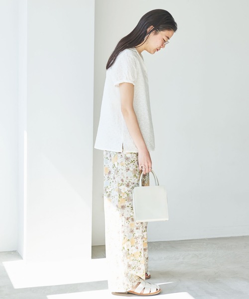 fig London フィグロンドン バラ 花柄 手 パンツ ワイドパンツ