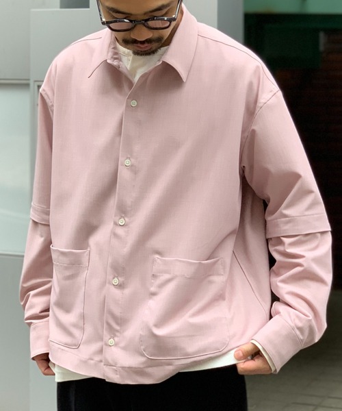 Toironier（トワロニエ）の「Toironier/トワロニエ/2WAY（シャツ/ブラウス・メンズ・ラベンダー/ベビーピンク・FREE）」の2枚目の写真