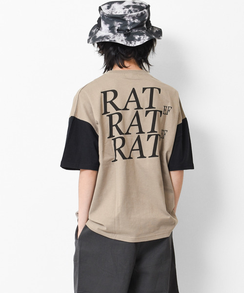 RAT EFFECT(ラットエフェクト)の「バックビッグロゴTシャツ(Tシャツ/カットソー・キッズ・チャコールグレー/ブラック/ベージュ/ライトグレー/パープル・140/120/150/130/160)」の4枚目の写真
