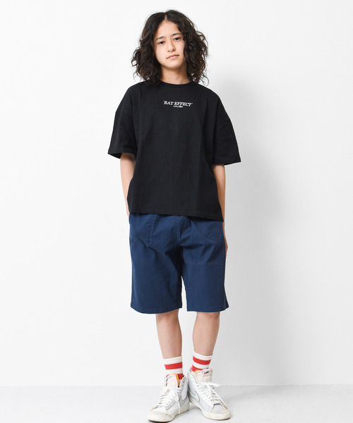 RAT EFFECT(ラットエフェクト)の「バックビッグロゴTシャツ(Tシャツ/カットソー・キッズ・チャコールグレー/ブラック/ベージュ/ライトグレー/パープル・140/120/150/130/160)」の8枚目の写真