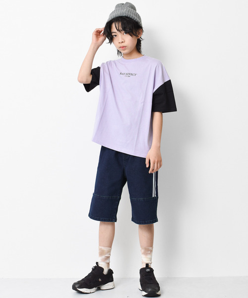 RAT EFFECT(ラットエフェクト)の「バックビッグロゴTシャツ(Tシャツ/カットソー・キッズ・チャコールグレー/ブラック/ベージュ/ライトグレー/パープル・140/120/150/130/160)」の7枚目の写真