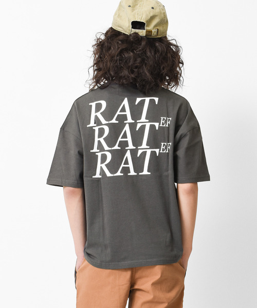 RAT EFFECT(ラットエフェクト)の「バックビッグロゴTシャツ(Tシャツ/カットソー・キッズ・チャコールグレー/ブラック/ベージュ/ライトグレー/パープル・140/120/150/130/160)」の22枚目の写真