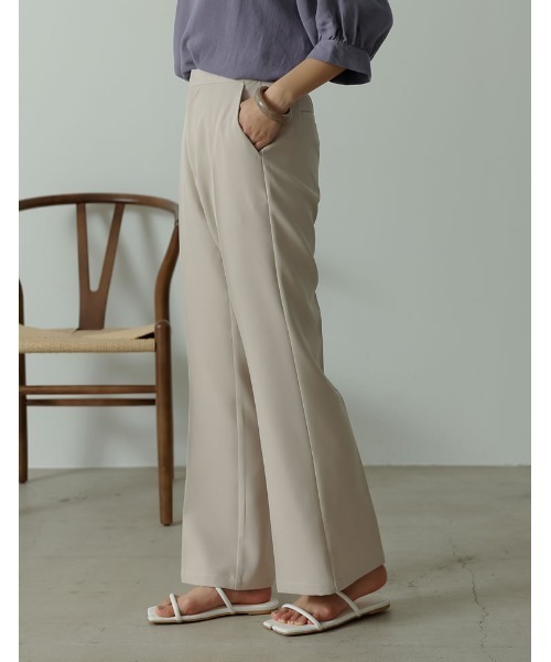 Re:EDIT（リエディ）の「リサイクルカットツイルセミフレアスラックスパンツ（スラックス・レディース・ブラック/アイボリー/オレンジ/ベージュ・SMALL/MEDIUM/LARGE/SHORT/TALL）」の11枚目の写真