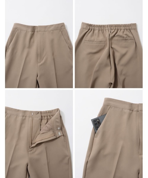 Re:EDIT（リエディ）の「リサイクルカットツイルセミフレアスラックスパンツ（スラックス・レディース・ブラック/アイボリー/オレンジ/ベージュ・SMALL/MEDIUM/LARGE/SHORT/TALL）」の6枚目の写真