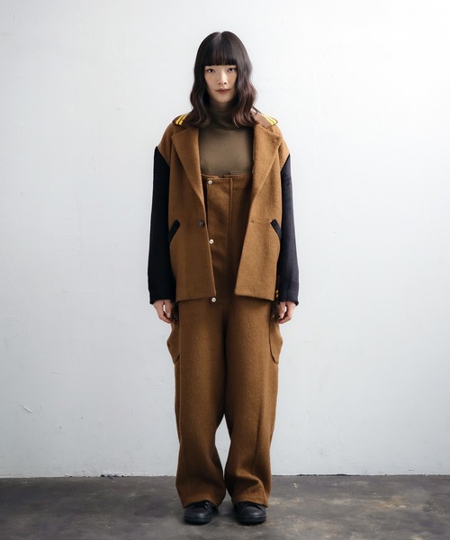 masterkey（マスターキー）の「masterkey マスターキー / DIRECTOR ウールサロペット オーバーオール / MK22A-P-16（サロペット/オーバーオール・メンズ・サンドベージュ/グレー/ブラック・1/2）」の3枚目の写真