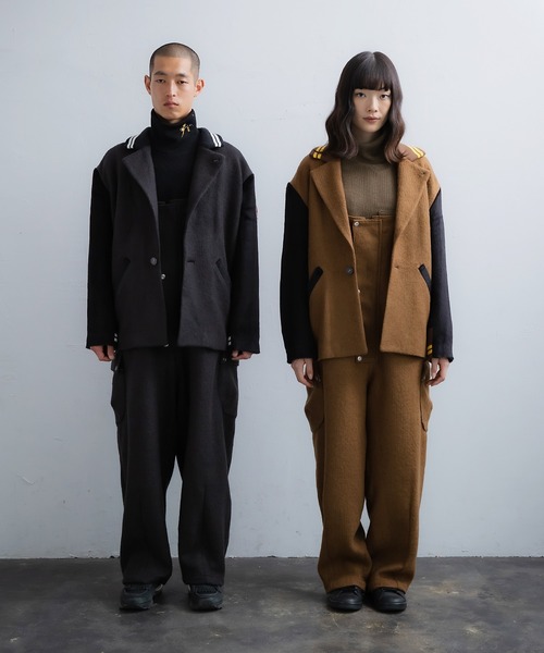 masterkey（マスターキー）の「masterkey マスターキー / DIRECTOR ウールサロペット オーバーオール / MK22A-P-16（サロペット/オーバーオール・メンズ・サンドベージュ/グレー/ブラック・1/2）」の4枚目の写真