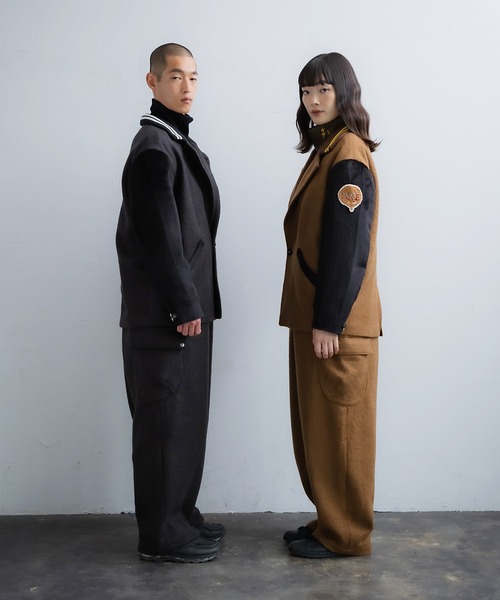 masterkey（マスターキー）の「masterkey マスターキー / DIRECTOR ウールサロペット オーバーオール / MK22A-P-16（サロペット/オーバーオール・メンズ・サンドベージュ/グレー/ブラック・1/2）」の5枚目の写真