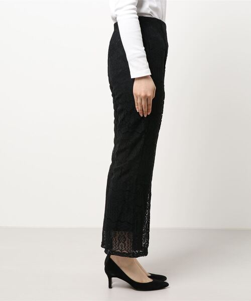 ottilie（オティーリエ）の「レースセミフレアーパンツ（その他パンツ・レディース・ブラック/オフホワイト・FREE）」の3枚目の写真