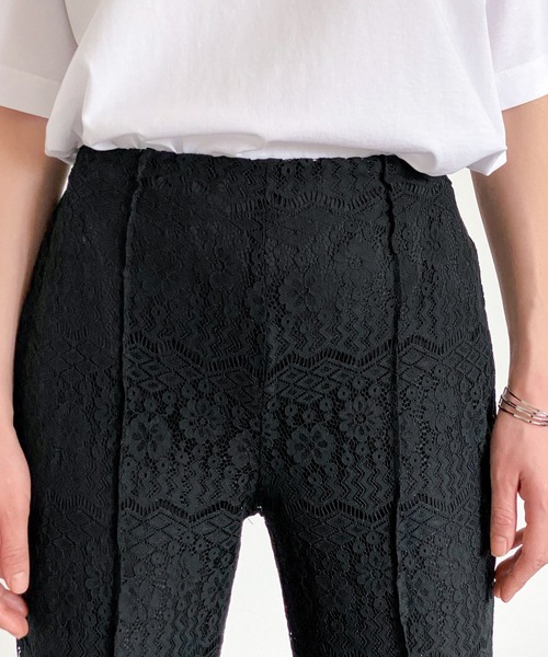 ottilie（オティーリエ）の「レースセミフレアーパンツ（その他パンツ・レディース・ブラック/オフホワイト・FREE）」の15枚目の写真