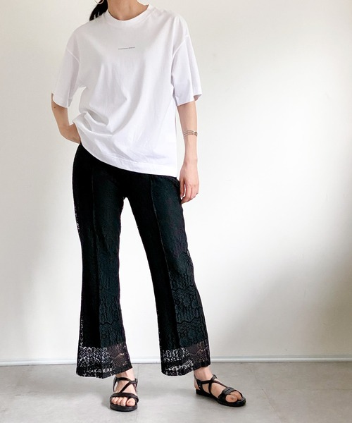 ottilie（オティーリエ）の「レースセミフレアーパンツ（その他パンツ・レディース・ブラック/オフホワイト・FREE）」の22枚目の写真