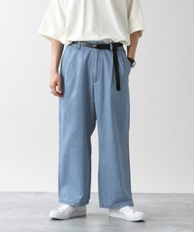 RAGEBLUE | ＜USAコットン使用＞綿麻デニムルーズワイドパンツ/950021(デニムパンツ)