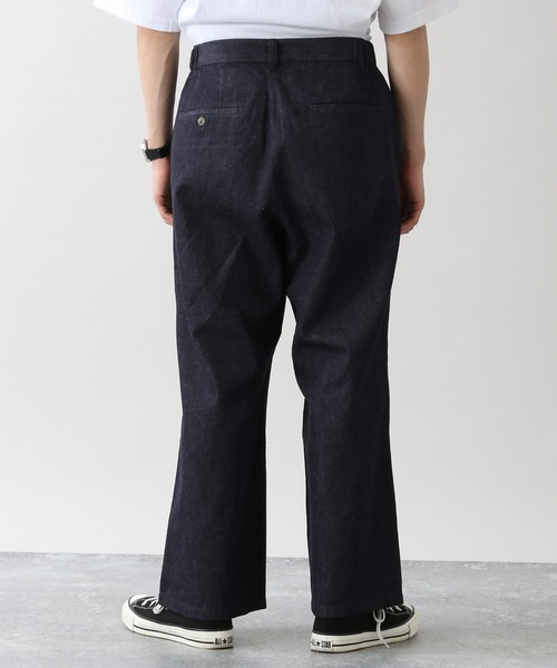 RAGEBLUE（レイジブルー）の「＜USAコットン使用＞綿麻デニムルーズワイドパンツ/950021（デニムパンツ・メンズ・ブラック/ネイビー/ライトブルー・MEDIUM/LARGE）」の16枚目の写真