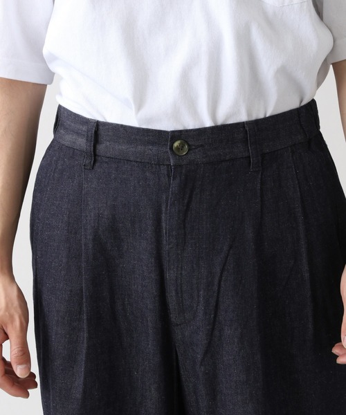RAGEBLUE（レイジブルー）の「＜USAコットン使用＞綿麻デニムルーズワイドパンツ/950021（デニムパンツ・メンズ・ブラック/ネイビー/ライトブルー・MEDIUM/LARGE）」の17枚目の写真