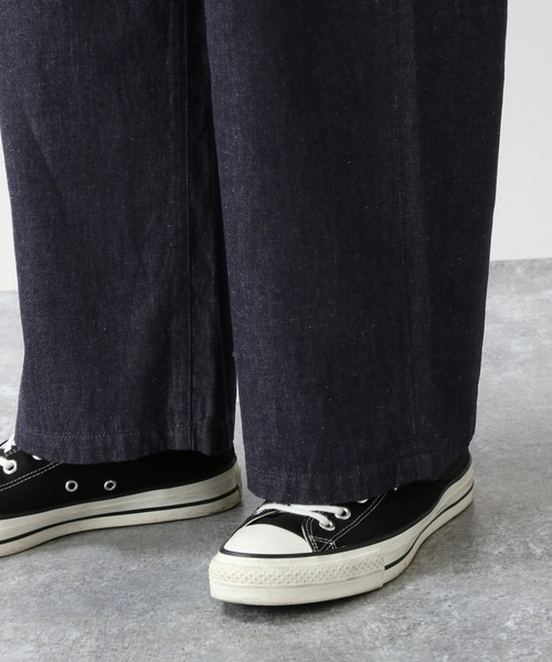 RAGEBLUE（レイジブルー）の「＜USAコットン使用＞綿麻デニムルーズワイドパンツ/950021（デニムパンツ・メンズ・ブラック/ネイビー/ライトブルー・MEDIUM/LARGE）」の19枚目の写真