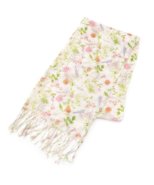 DRESKIP（ドレスキップ）の「◆エレガンスボタニカルストール（ストール/ショール・レディース・アイボリー系/ピンク系5/グレー系・00）」の3枚目の写真