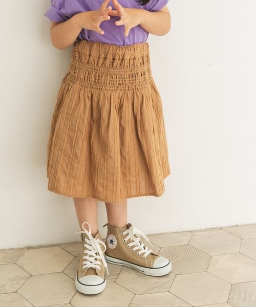 URBAN RESEARCH DOORS（アーバンリサーチドアーズ）の「ドビーシャーリングスカート(KIDS)（スカート・キッズ・パープル/キャメル・120/105/135）」の15枚目の写真