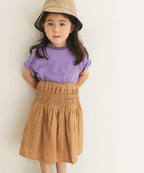 URBAN RESEARCH DOORS（アーバンリサーチドアーズ）の「ドビーシャーリングスカート(KIDS)（スカート・キッズ・パープル/キャメル・120/105/135）」の4枚目の写真