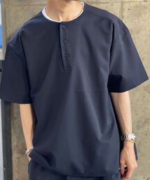 GLOSTER | AIR TROUGH HENRY TEE ヘンリーネックTシャツ(Tシャツ/カットソー)