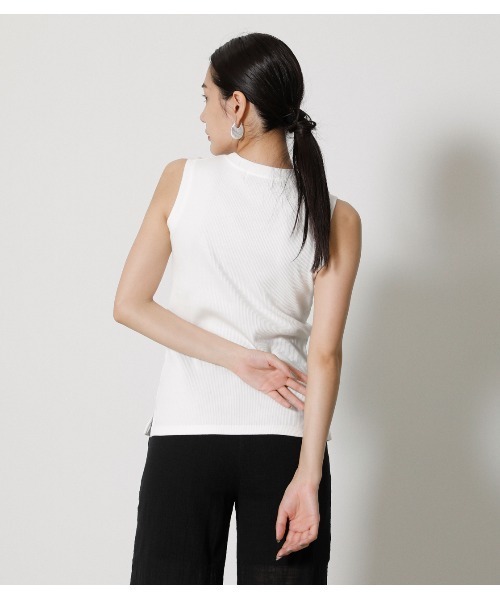 AZUL by moussy（アズールバイマウジー）の「COTTON USA TANKTOP/コットンUSAタンクトップ（タンクトップ・レディース・イエロー/オフホワイト/ブラック/ダークブルー/ダークブラウン・MEDIUM/SMALL）」の10枚目の写真