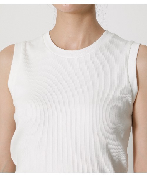 AZUL by moussy（アズールバイマウジー）の「COTTON USA TANKTOP/コットンUSAタンクトップ（タンクトップ・レディース・イエロー/オフホワイト/ブラック/ダークブルー/ダークブラウン・MEDIUM/SMALL）」の15枚目の写真