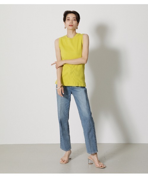 AZUL by moussy（アズールバイマウジー）の「COTTON USA TANKTOP/コットンUSAタンクトップ（タンクトップ・レディース・イエロー/オフホワイト/ブラック/ダークブルー/ダークブラウン・MEDIUM/SMALL）」の20枚目の写真