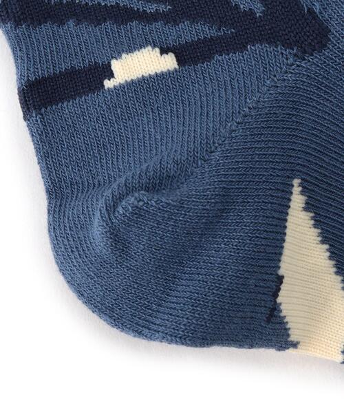 TAKEO KIKUCHI（タケオキクチ）の「◆リーフ柄 ミドル丈 ソックス（ソックス/靴下・メンズ・ネイビー系4/ブラウン系5・00）」の5枚目の写真