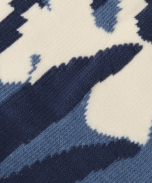 TAKEO KIKUCHI（タケオキクチ）の「◆リーフ柄 ミドル丈 ソックス（ソックス/靴下・メンズ・ネイビー系4/ブラウン系5・00）」の7枚目の写真