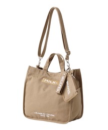 MILKFED. | EMBROIDERED BAR SHOULDER BAG W/STRAP(ショルダーバッグ)