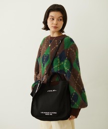 MILKFED. | EMBROIDERED BAR SHOULDER BAG W/STRAP - ミニポーチ付きショルダーバッグ(ショルダーバッグ)