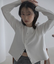 feepur | スナップボタンリブカットカーディガン(カーディガン/ボレロ)