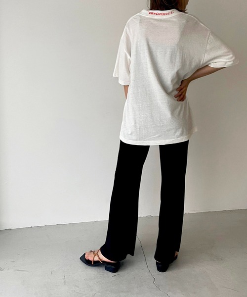 CANAL JEAN（キャナルジーン）の「via j(ヴィアジェイ) ソフトストレッチフレアパンツ（その他パンツ・レディース・ブラック・SMALL/MEDIUM）」の6枚目の写真