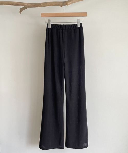 CANAL JEAN（キャナルジーン）の「via j(ヴィアジェイ) ソフトストレッチフレアパンツ（その他パンツ・レディース・ブラック・SMALL/MEDIUM）」の9枚目の写真