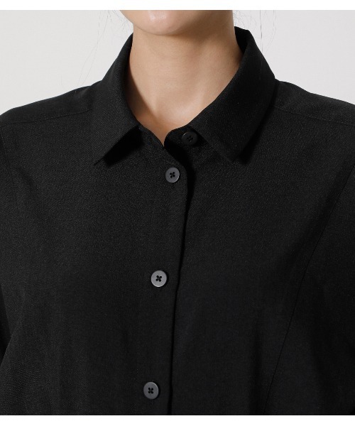 AZUL by moussy（アズールバイマウジー）の「HALF SLEEVE JUMP SUITS/ハーフスリーブジャンプスーツ（つなぎ/オールインワン・レディース・ブラック/ベージュ・MEDIUM/SMALL）」の18枚目の写真