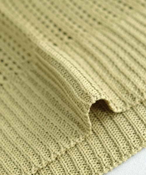 ＡＮＤＪ（アンドジェイ）の「リネンタッチ透かし編みノースリーブニットベストワンピース（ワンピース・レディース・オフホワイト/ライム/ブルー/モカ・M）」の15枚目の写真