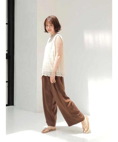 AMERICAN HOLIC(アメリカンホリック)の「レースノースリーブプルオーバー(Tシャツ/カットソー・レディース・アイボリー/ブラック・M/L)」の18枚目の写真