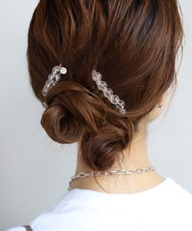 ANEMONE（アネモネ）の「連なりクリアビーズのコーム（その他ヘアアクセサリー）」