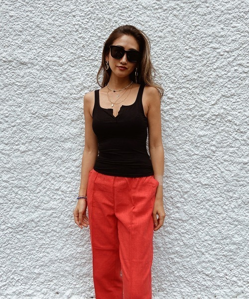 esutoreja（エストレジャ）の「フロントデザインタンクトップ（タンクトップ・レディース・ブラック/ブラウン/ホワイト/パープル・FREE）」の18枚目の写真