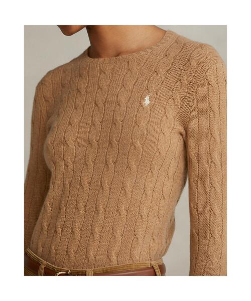 ポロバイラルフローレン　キャメル　ケーブルニットセーター 長袖　★美品 POLO RALPH LAUREN（ポロ ラルフ ローレン）の「ケーブル ウール