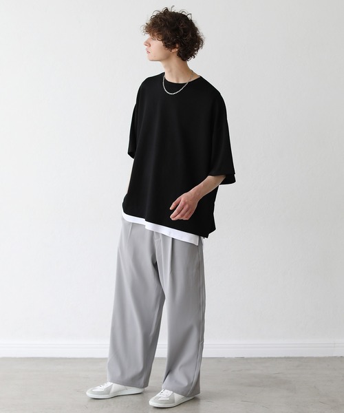 LILL（リル）の「サイドスリットレイヤードタンクトップ -ボックスカット-（タンクトップ・メンズ・ホワイト/ライトグレー・S/XL/L/M）」の7枚目の写真