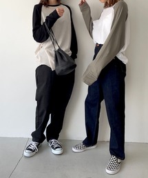 CANAL JEAN | RED CHOP WORKS(レッドチョップワークス) ラグラン配色ロングTシャツ(Tシャツ/カットソー)