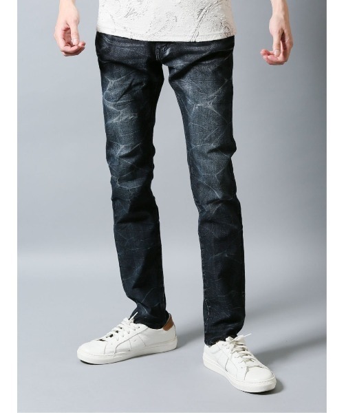 semantic design(セマンティックデザイン)の「セマンティックデザイン/semantic designリサイクル ストレッチデニム スキニーパンツ(デニムパンツ・メンズ・ネイビー/ブラック・S/MEDIUM/LARGE/X-LARGE)」の1枚目の写真